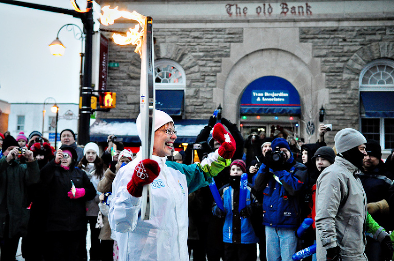 Stephanie Allard - Vancouver 2010 Olympic Torch Relay in Georgetown